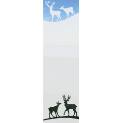ROZ33 59x200 naklejka na okno wzory zwierzęce - sarny, jelenie, łosie